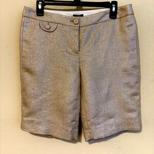 NWT J Crew City Fit Womens Dress Shorts Lined
Metallic Gold SZ 4
